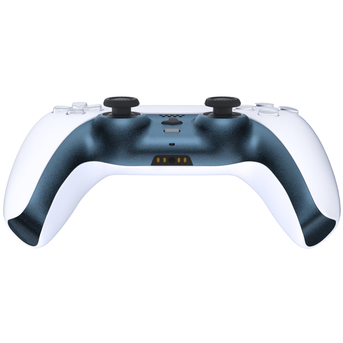eXtremeRate Replacement Decorative Trim Shell with Accent Rings Compatible with PS5 Controller BDM-010/020/030/040/050 - Metallic Regal Blue