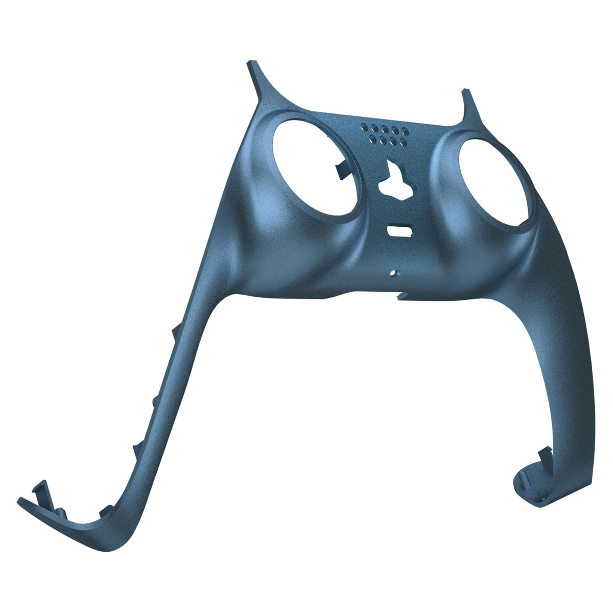 eXtremeRate Replacement Decorative Trim Shell with Accent Rings Compatible with PS5 Controller BDM-010/020/030/040/050 - Metallic Regal Blue