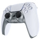 eXtremeRate Replacement Decorative Trim Shell with Accent Rings Compatible with PS5 Controller BDM-010/020/030/040/050 - Metallic Steel Gray