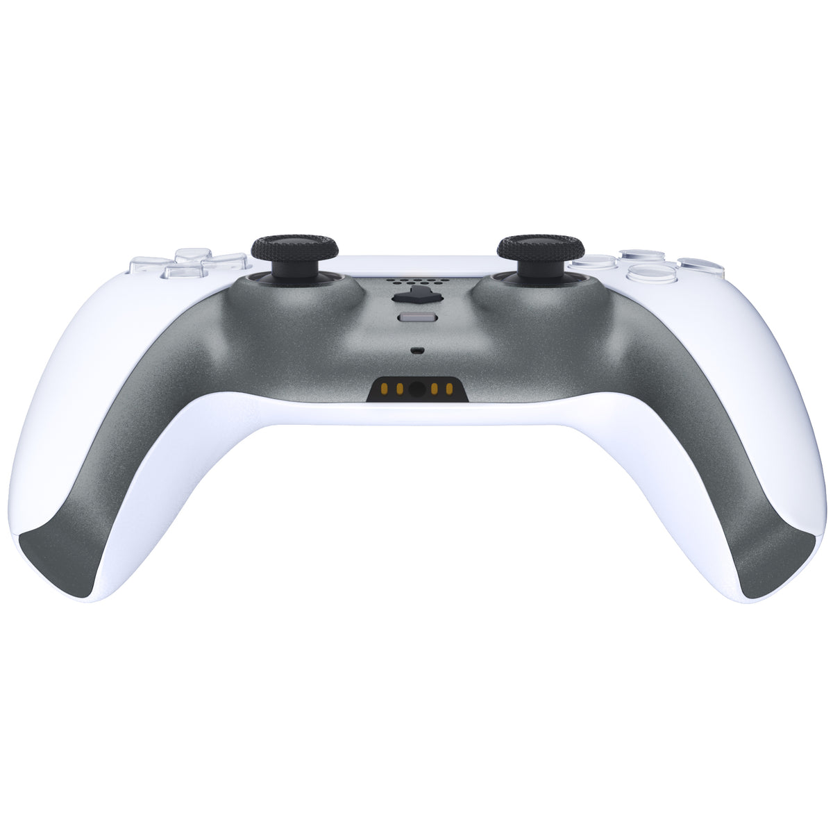 eXtremeRate Replacement Decorative Trim Shell with Accent Rings Compatible with PS5 Controller BDM-010/020/030/040/050 - Metallic Steel Gray