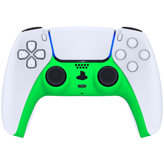 eXtremeRate Replacement Decorative Trim Shell with Accent Rings Compatible with PS5 Controller BDM-010/020/030/040/050 - Neon Green