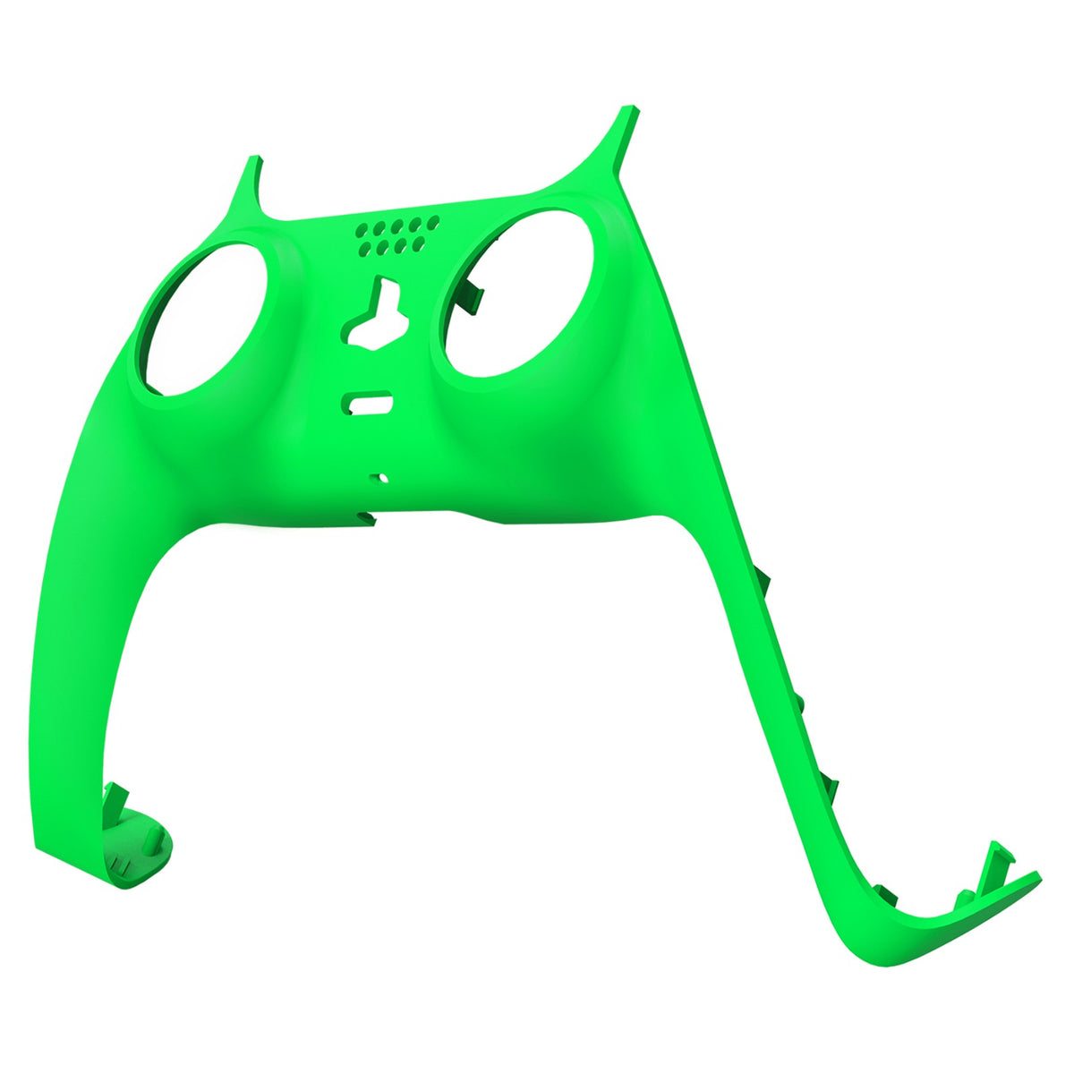 eXtremeRate Replacement Decorative Trim Shell with Accent Rings Compatible with PS5 Controller BDM-010/020/030/040/050 - Neon Green