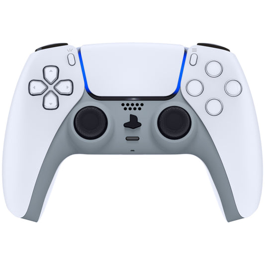 eXtremeRate Replacement Decorative Trim Shell with Accent Rings Compatible with PS5 Controller BDM-010/020/030/040/050 - New Hope Gray