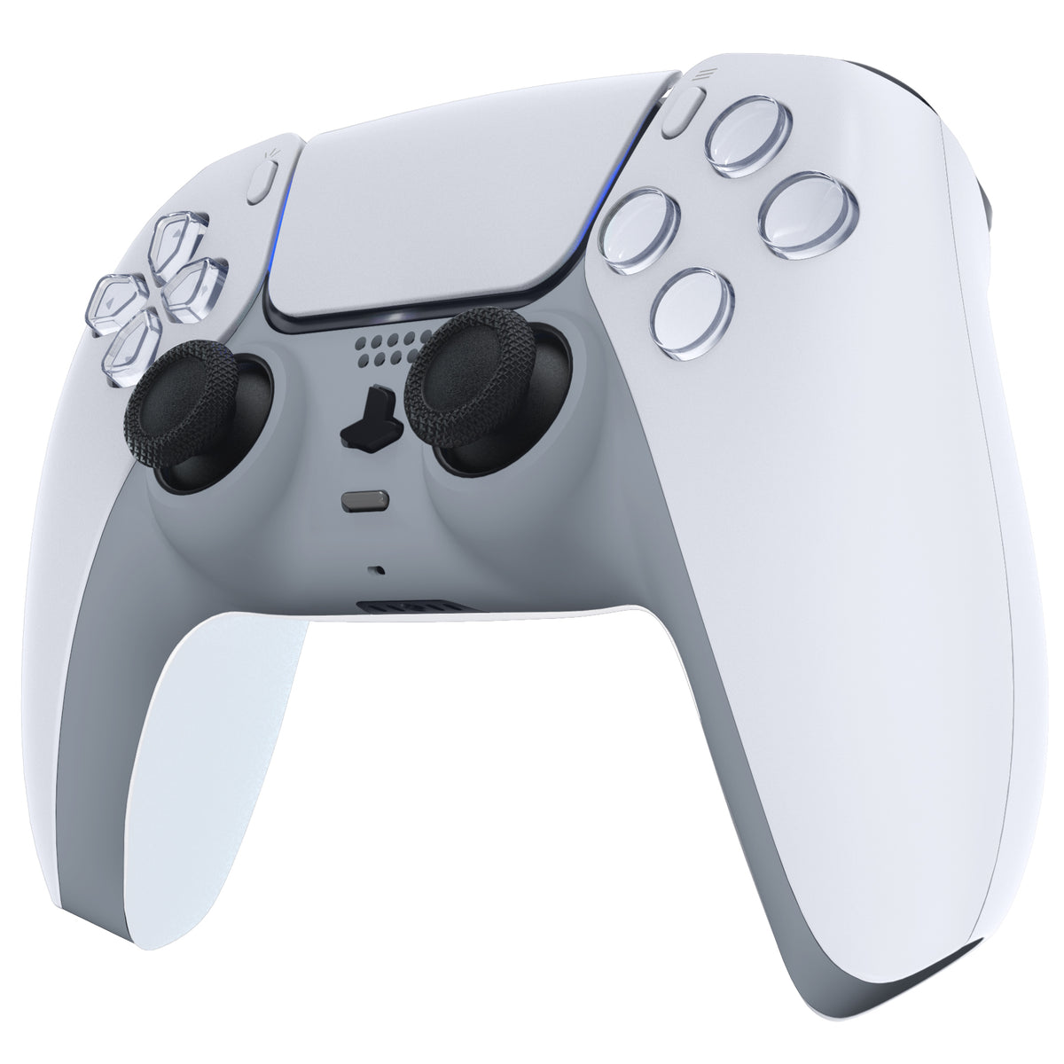 eXtremeRate Replacement Decorative Trim Shell with Accent Rings Compatible with PS5 Controller BDM-010/020/030/040/050 - New Hope Gray