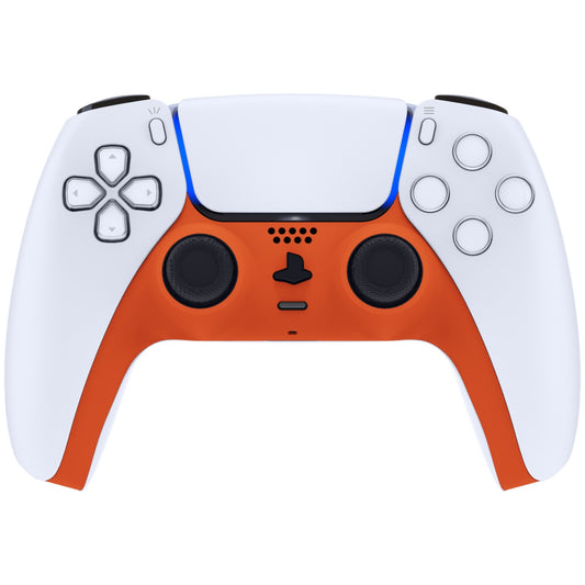 eXtremeRate Replacement Decorative Trim Shell with Accent Rings Compatible with PS5 Controller BDM-010/020/030/040/050 - Orange