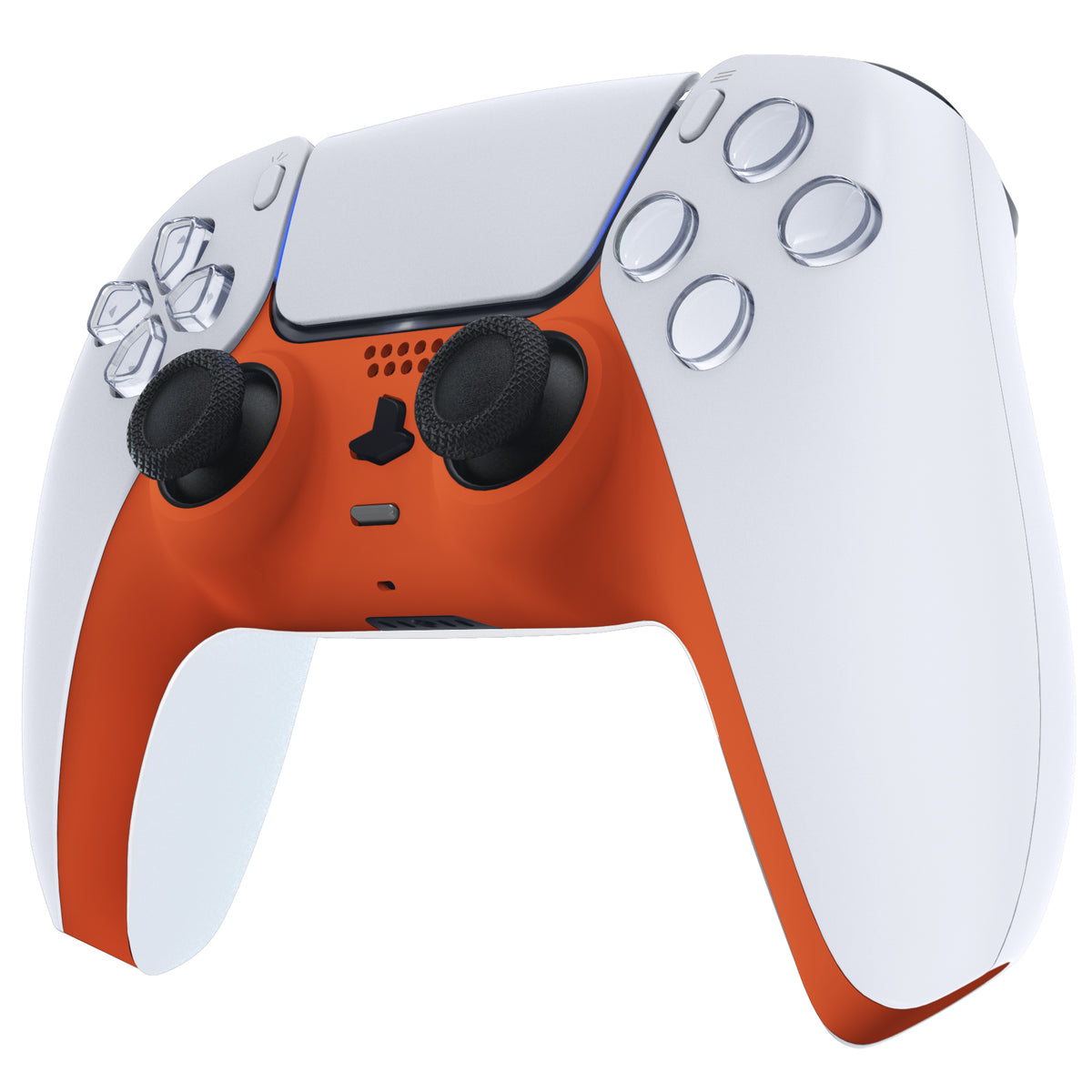 eXtremeRate Replacement Decorative Trim Shell with Accent Rings Compatible with PS5 Controller BDM-010/020/030/040/050 - Orange