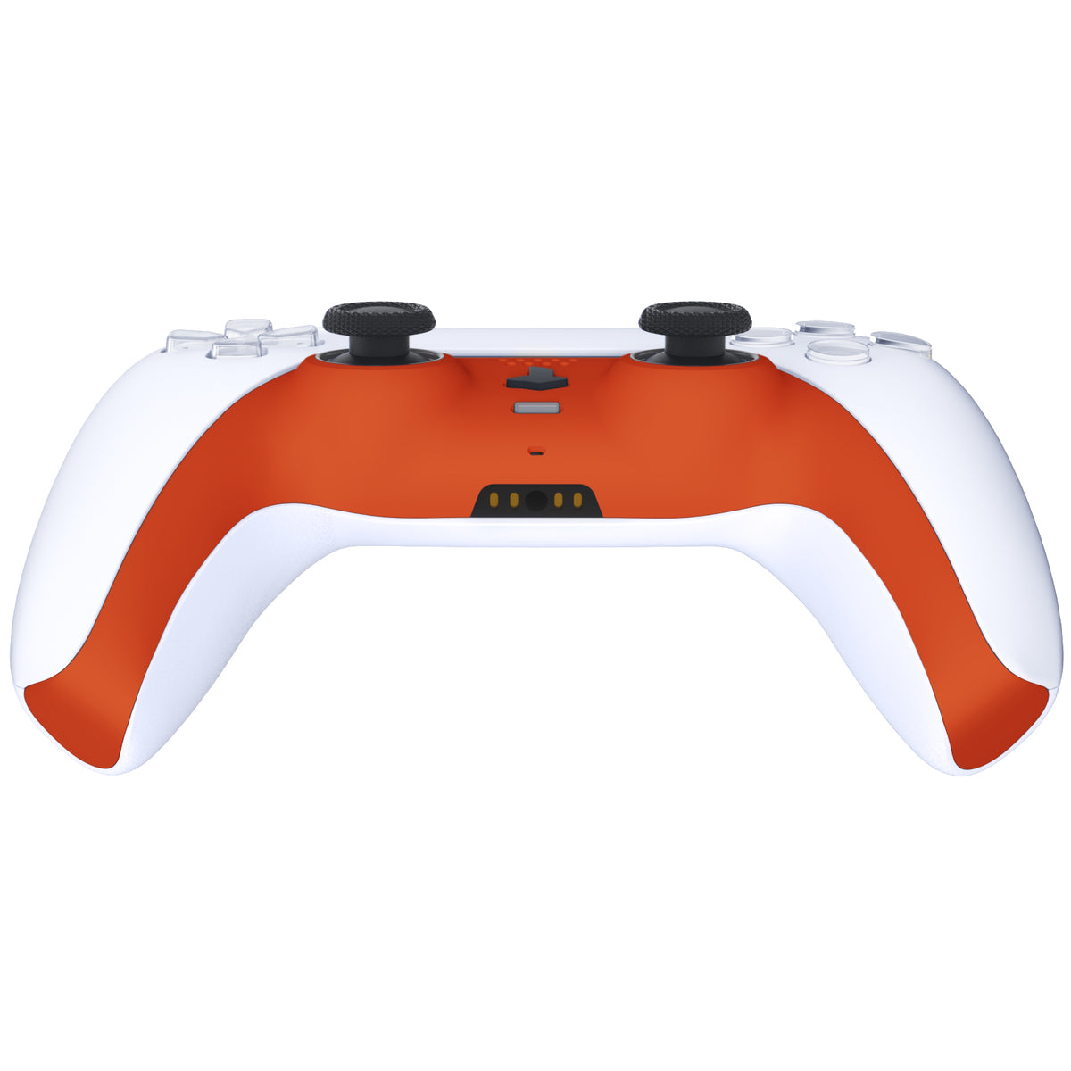 eXtremeRate Replacement Decorative Trim Shell with Accent Rings Compatible with PS5 Controller BDM-010/020/030/040/050 - Orange