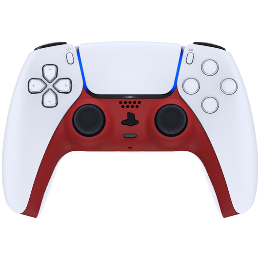 eXtremeRate Replacement Decorative Trim Shell with Accent Rings Compatible with PS5 Controller BDM-010/020/030/040/050 - Passion Red