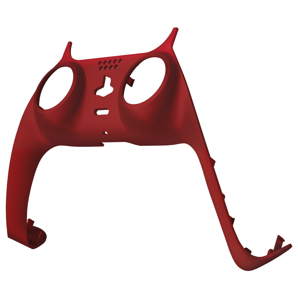 eXtremeRate Replacement Decorative Trim Shell with Accent Rings Compatible with PS5 Controller BDM-010/020/030/040/050 - Passion Red