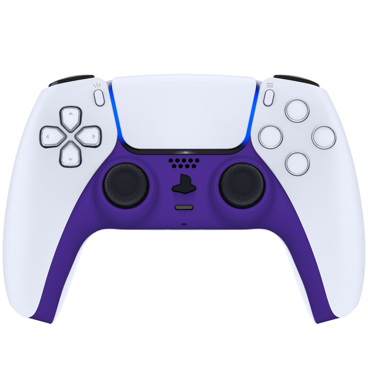 eXtremeRate Replacement Decorative Trim Shell with Accent Rings Compatible with PS5 Controller BDM-010/020/030/040/050 - Purple