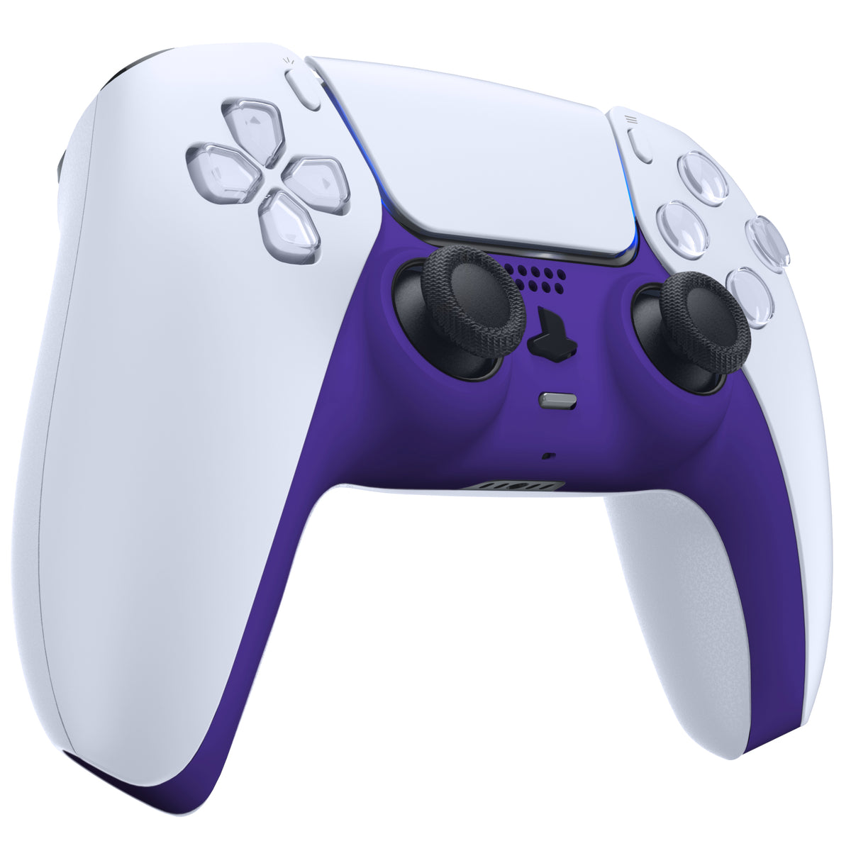 eXtremeRate Replacement Decorative Trim Shell with Accent Rings Compatible with PS5 Controller BDM-010/020/030/040/050 - Purple