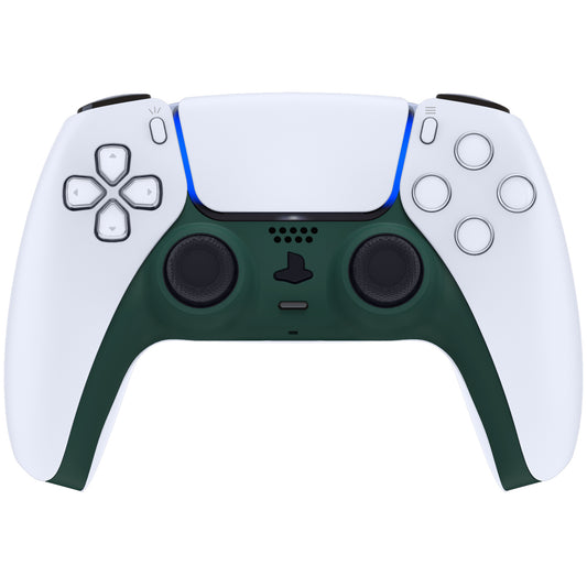 eXtremeRate Replacement Decorative Trim Shell with Accent Rings Compatible with PS5 Controller BDM-010/020/030/040/050 - Racing Green