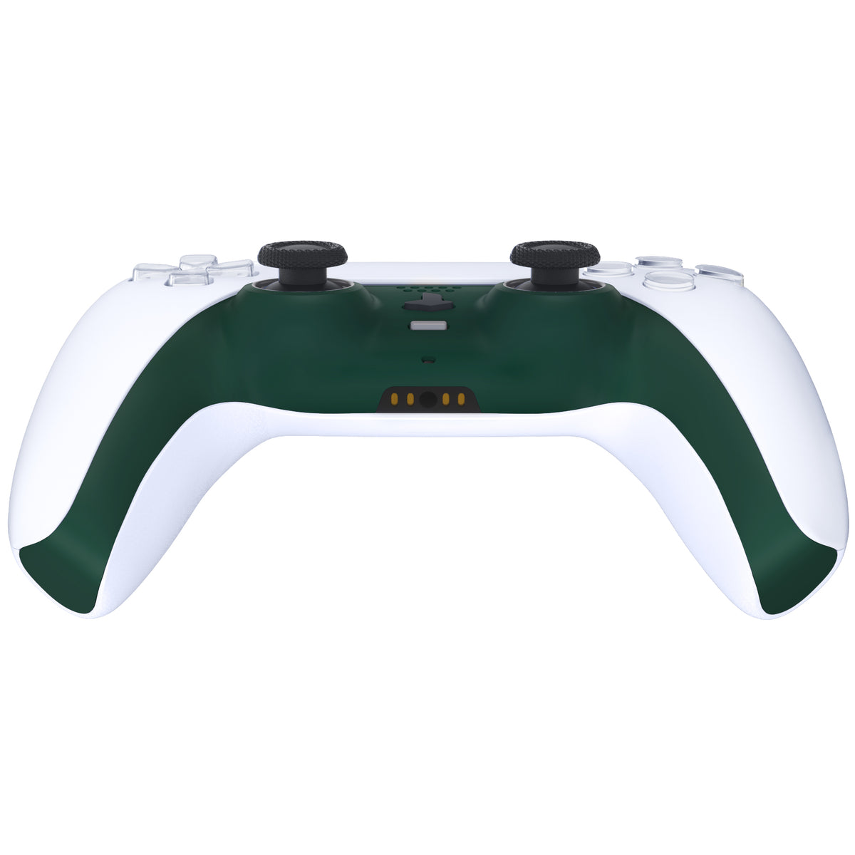 eXtremeRate Replacement Decorative Trim Shell with Accent Rings Compatible with PS5 Controller BDM-010/020/030/040/050 - Racing Green