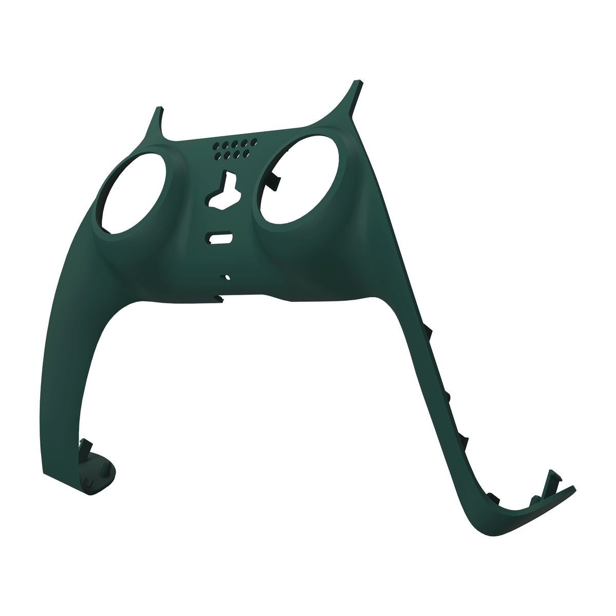 eXtremeRate Replacement Decorative Trim Shell with Accent Rings Compatible with PS5 Controller BDM-010/020/030/040/050 - Racing Green