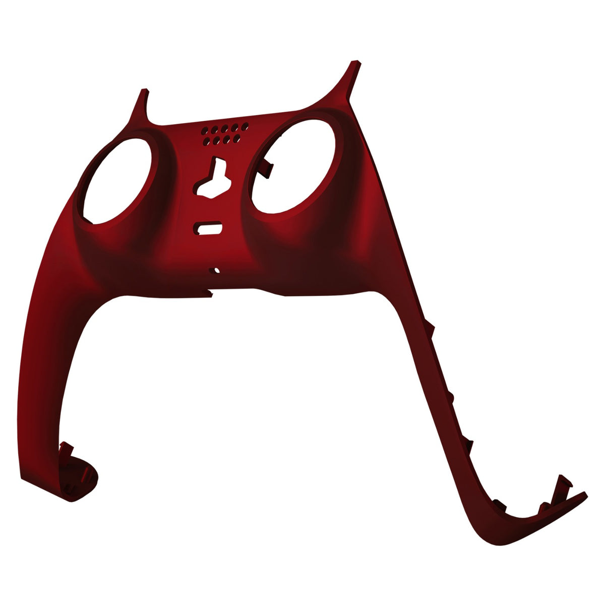 eXtremeRate Replacement Decorative Trim Shell with Accent Rings Compatible with PS5 Controller BDM-010/020/030/040/050 - Scarlet Red