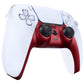 eXtremeRate Replacement Decorative Trim Shell with Accent Rings Compatible with PS5 Controller BDM-010/020/030/040/050 - Volcanic Red
