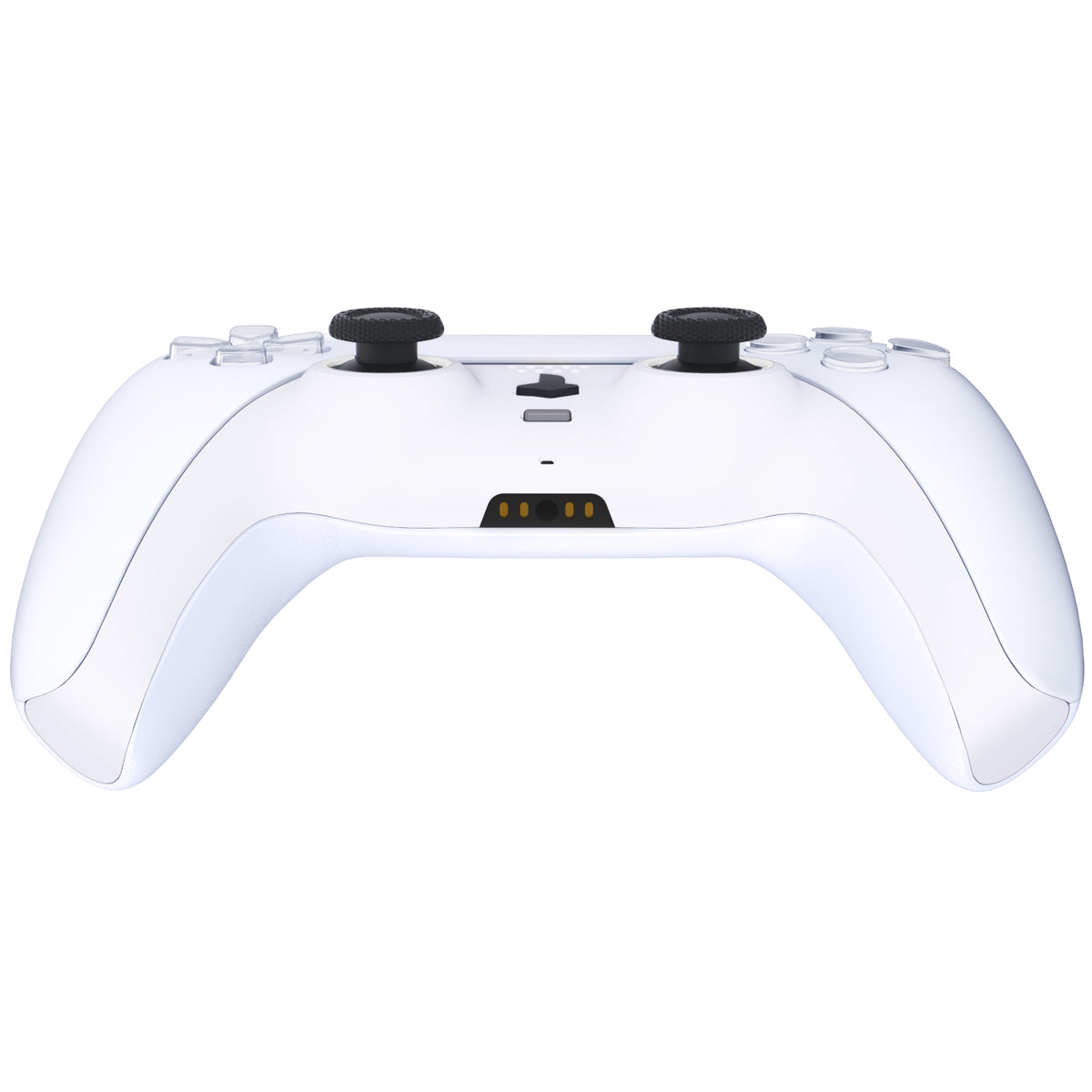eXtremeRate Replacement Decorative Trim Shell with Accent Rings Compatible with PS5 Controller BDM-010/020/030/040/050 - White