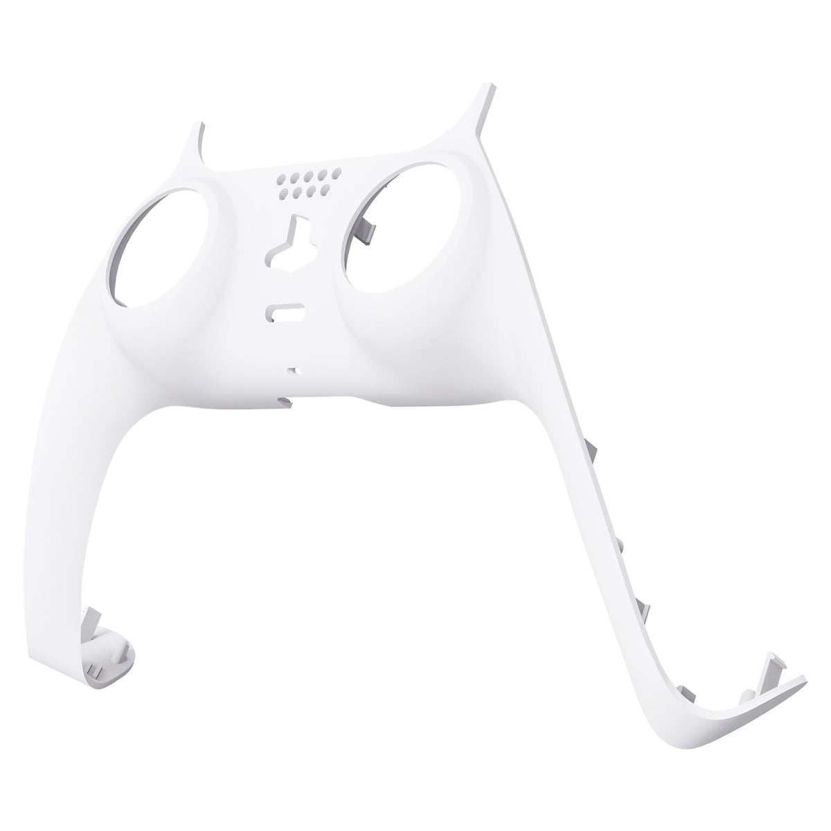 eXtremeRate Replacement Decorative Trim Shell with Accent Rings Compatible with PS5 Controller BDM-010/020/030/040/050 - White