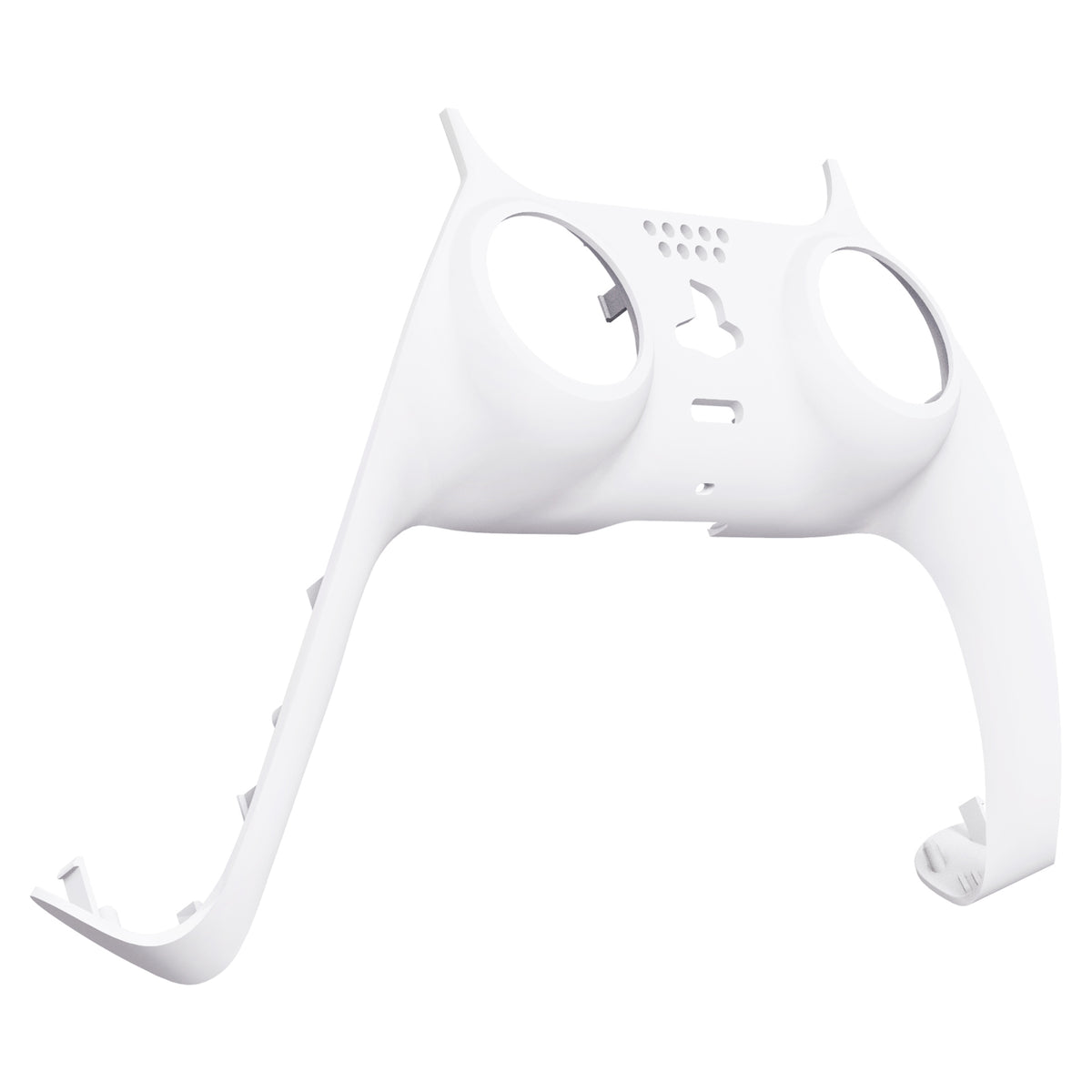eXtremeRate Replacement Decorative Trim Shell with Accent Rings Compatible with PS5 Controller BDM-010/020/030/040/050 - White