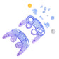 eXtremeRate Replacement Faceplate Backplate with Buttons for Nintendo GameCube Controller NGC - Gradient Translucent Bluebell