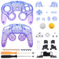 eXtremeRate Replacement Faceplate Backplate with Buttons for Nintendo GameCube Controller NGC - Gradient Translucent Bluebell