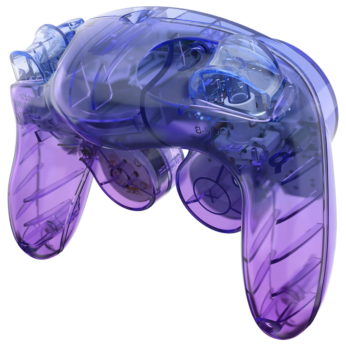 eXtremeRate Replacement Faceplate Backplate with Buttons for Nintendo GameCube Controller NGC - Gradient Translucent Bluebell