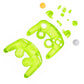 eXtremeRate Replacement Faceplate Backplate with Buttons for Nintendo GameCube Controller NGC - Clear Lime Green