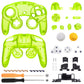 eXtremeRate Replacement Faceplate Backplate with Buttons for Nintendo GameCube Controller NGC - Clear Lime Green