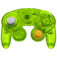 eXtremeRate Replacement Faceplate Backplate with Buttons for Nintendo GameCube Controller NGC - Clear Lime Green
