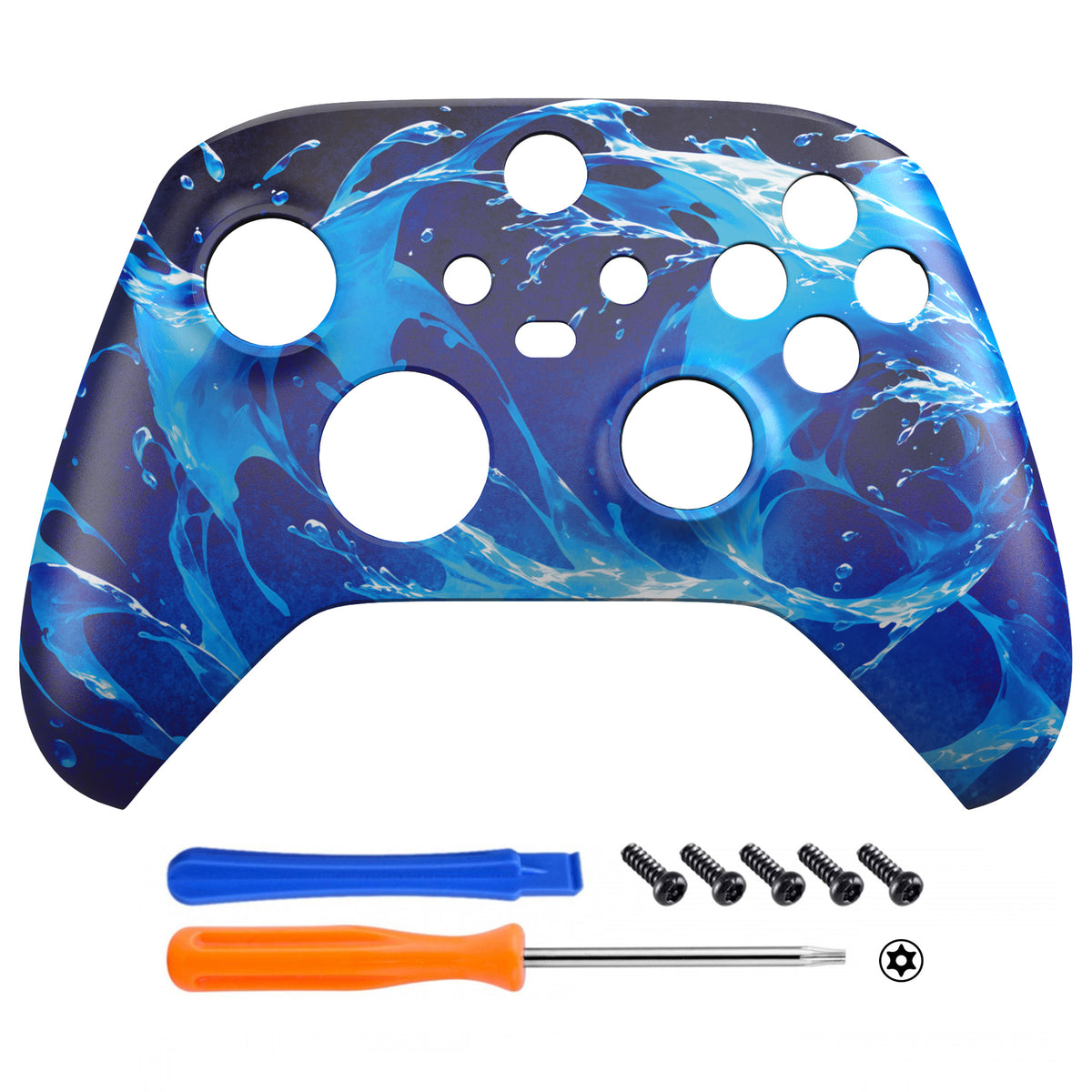 eXtremeRate Replacement Faceplate Front Housing Shell for Xbox Series X & S Controller - Aqua Magic