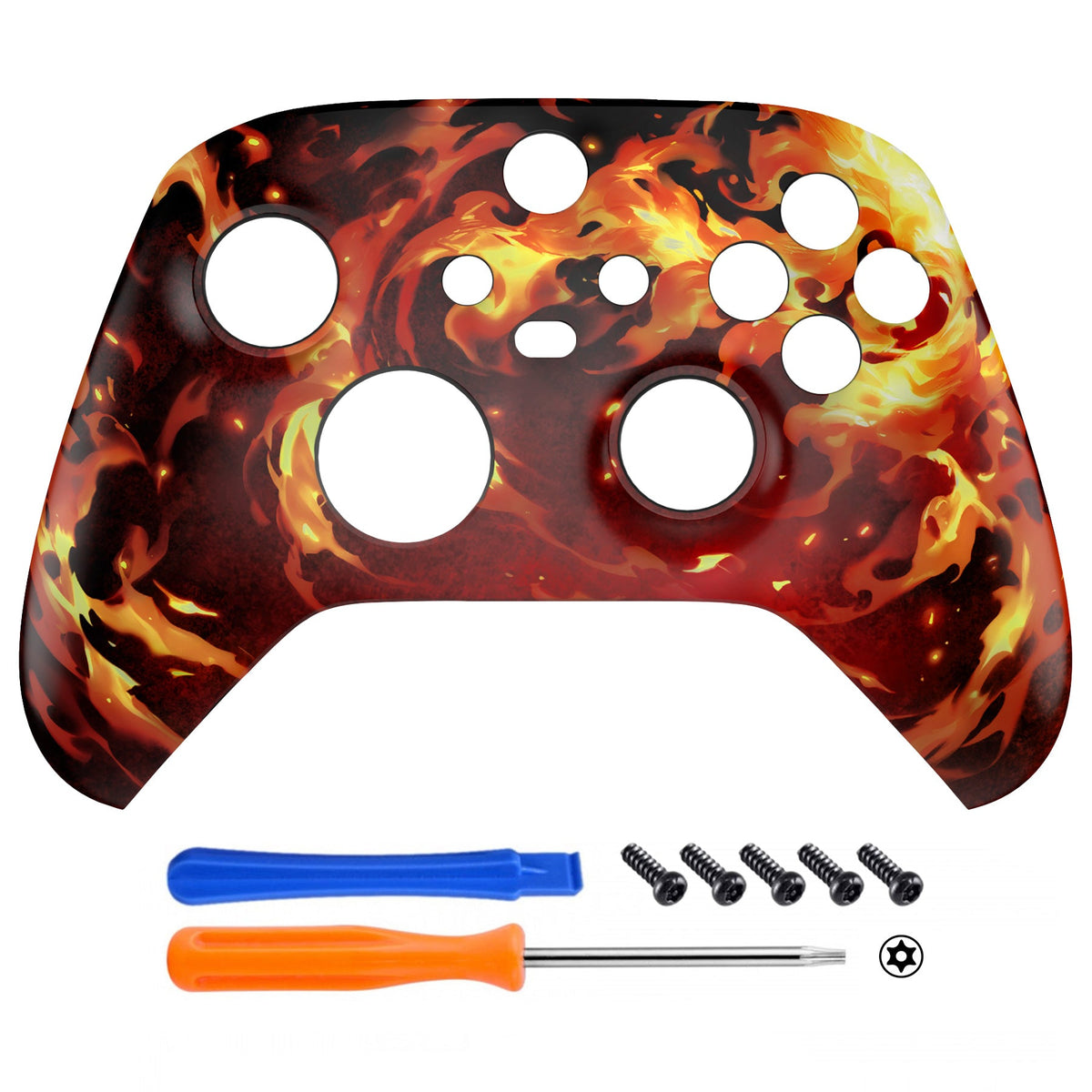eXtremeRate Replacement Faceplate Front Housing Shell for Xbox Series X & S Controller - Blazing Magic eXtremeRate