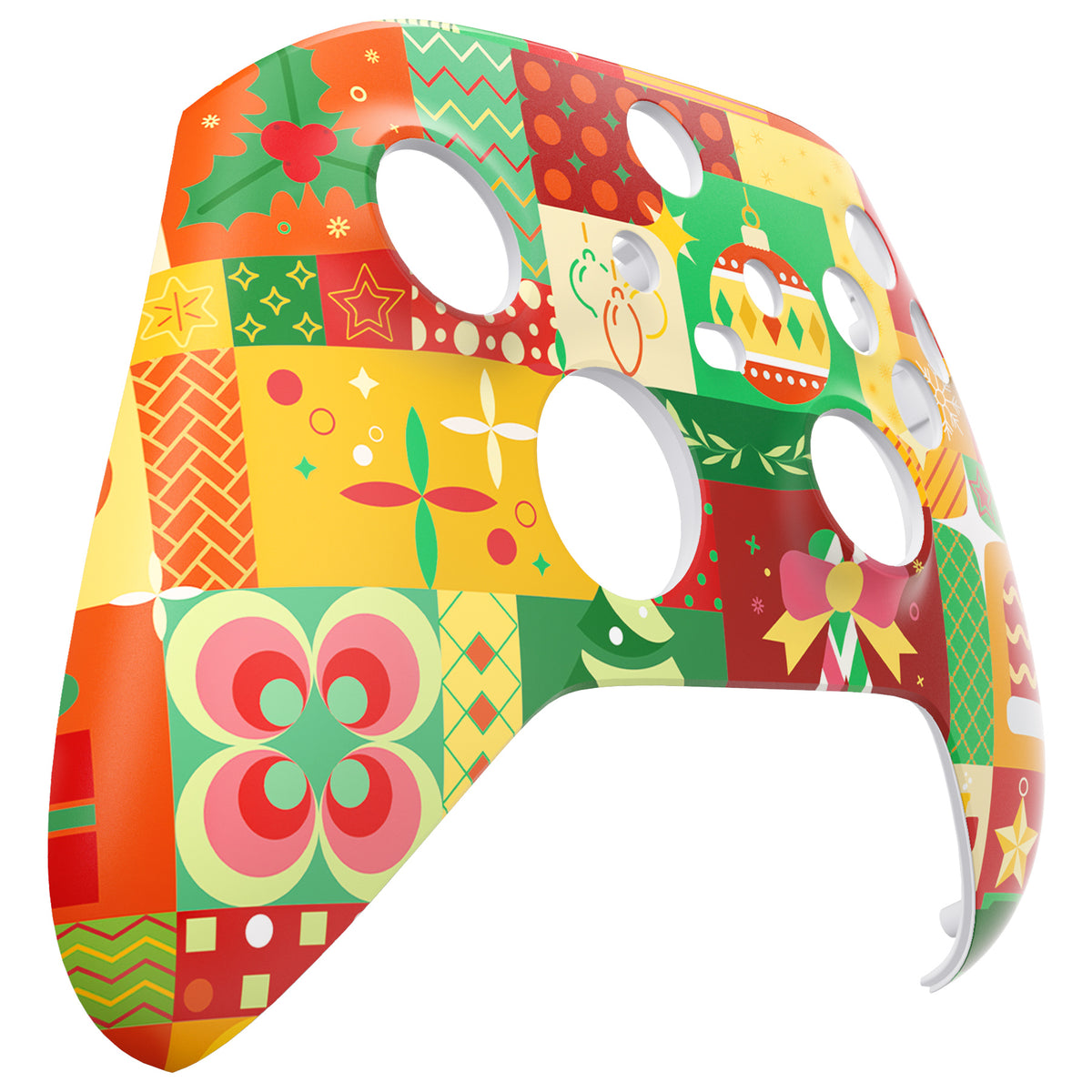 eXtremeRate Replacement Faceplate Front Housing Shell for Xbox Series X & S Controller - Christmas Wrap