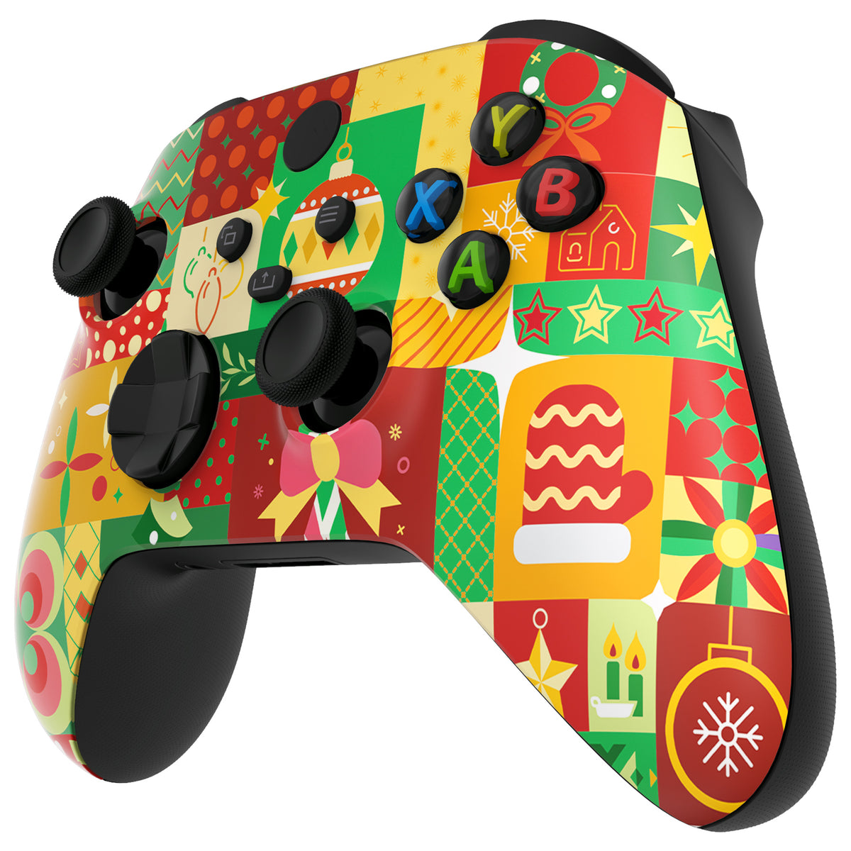 eXtremeRate Replacement Faceplate Front Housing Shell for Xbox Series X & S Controller - Christmas Wrap