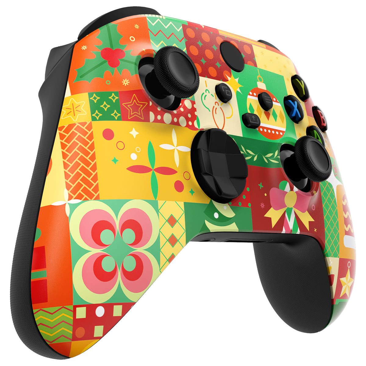 eXtremeRate Replacement Faceplate Front Housing Shell for Xbox Series X & S Controller - Christmas Wrap
