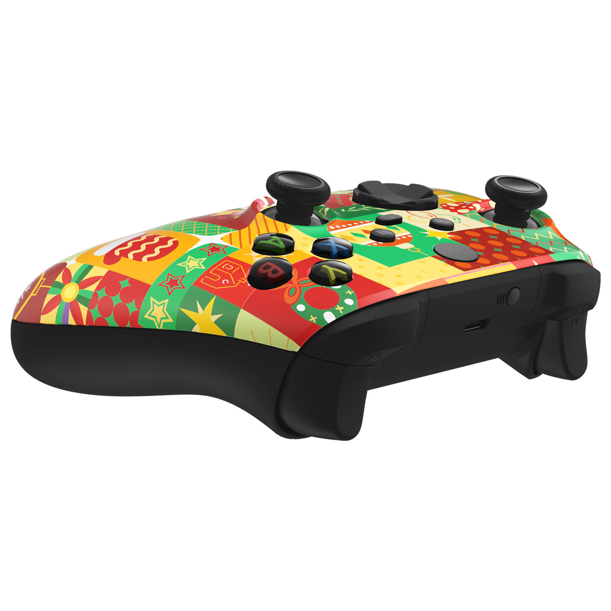 eXtremeRate Replacement Faceplate Front Housing Shell for Xbox Series X & S Controller - Christmas Wrap