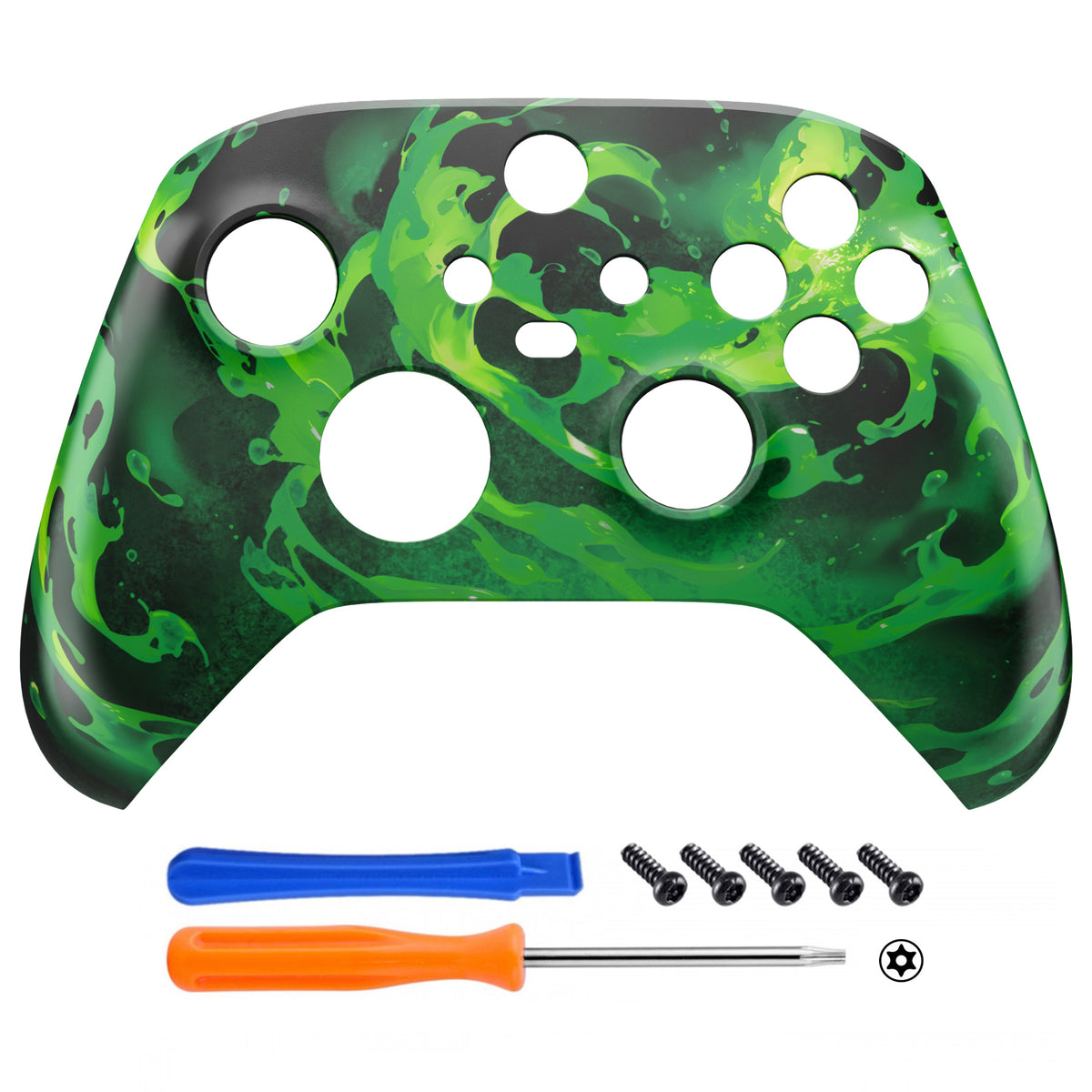 eXtremeRate Replacement Faceplate Front Housing Shell for Xbox Series X & S Controller - Corrosion Magic