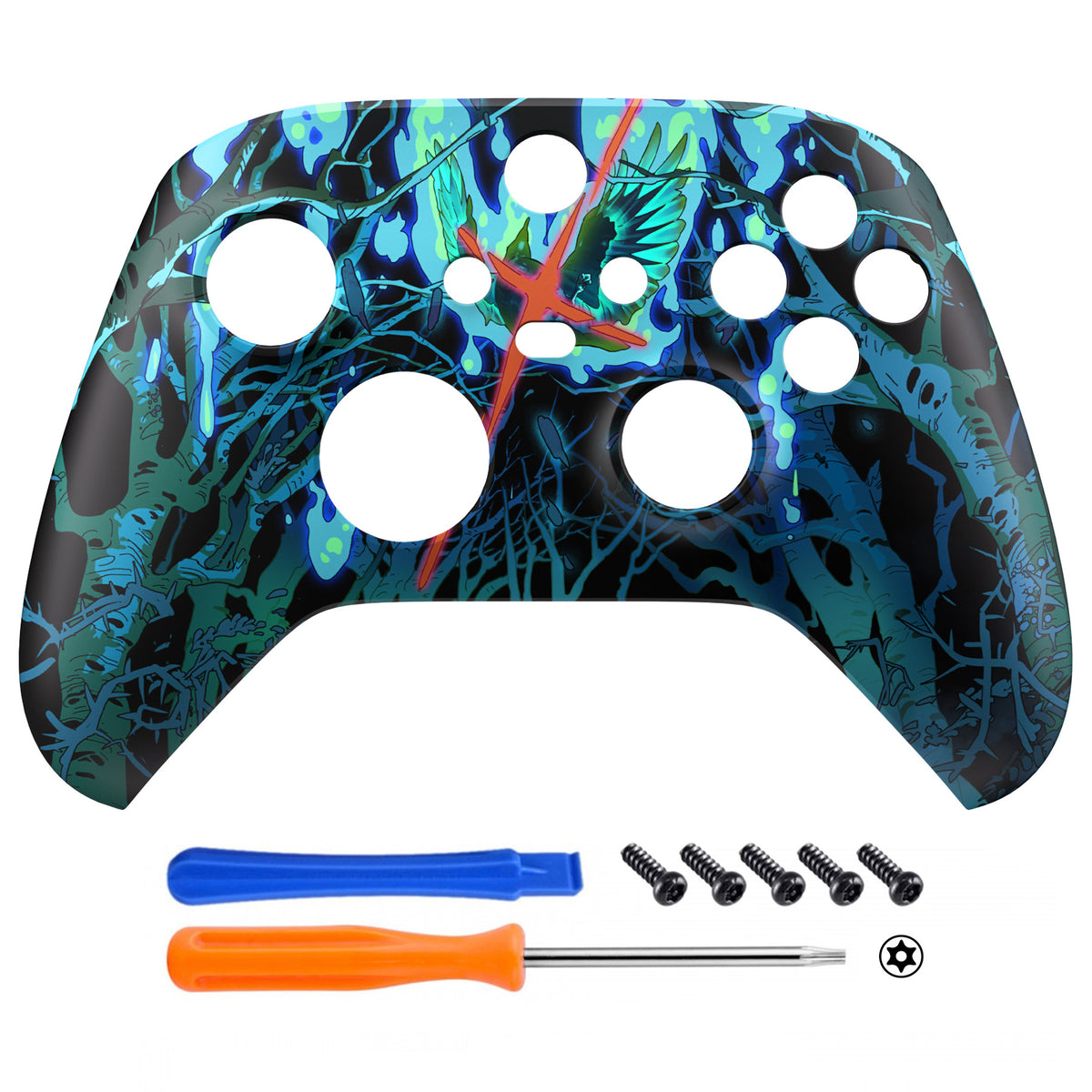 eXtremeRate Replacement Front Housing Shell for Xbox Series X & S Controller - Darkness Lost