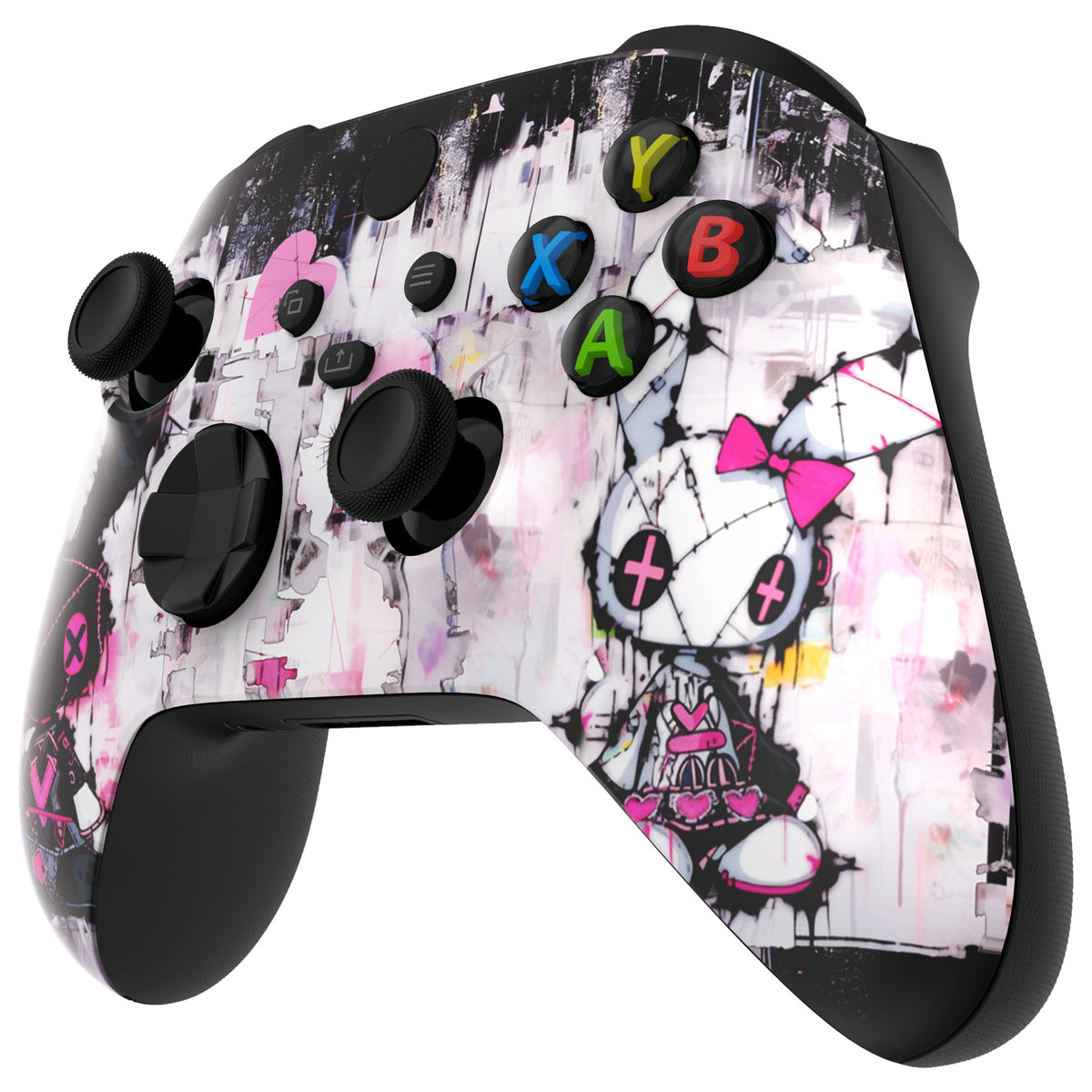 eXtremeRate Replacement Faceplate Front Housing Shell for Xbox Series X & S Controller - Lovely Punky Bunny