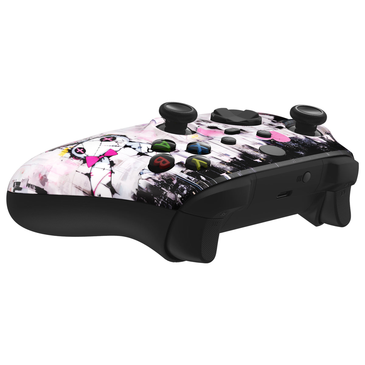 eXtremeRate Replacement Faceplate Front Housing Shell for Xbox Series X & S Controller - Lovely Punky Bunny