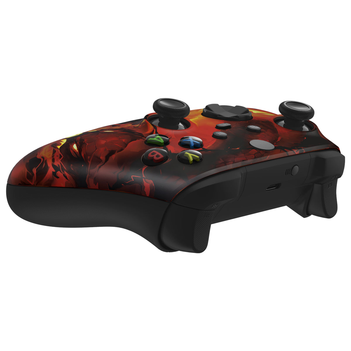 eXtremeRate Replacement Faceplate Front Housing Shell for Xbox Series X & S Controller - Purgatory Fire Serpent