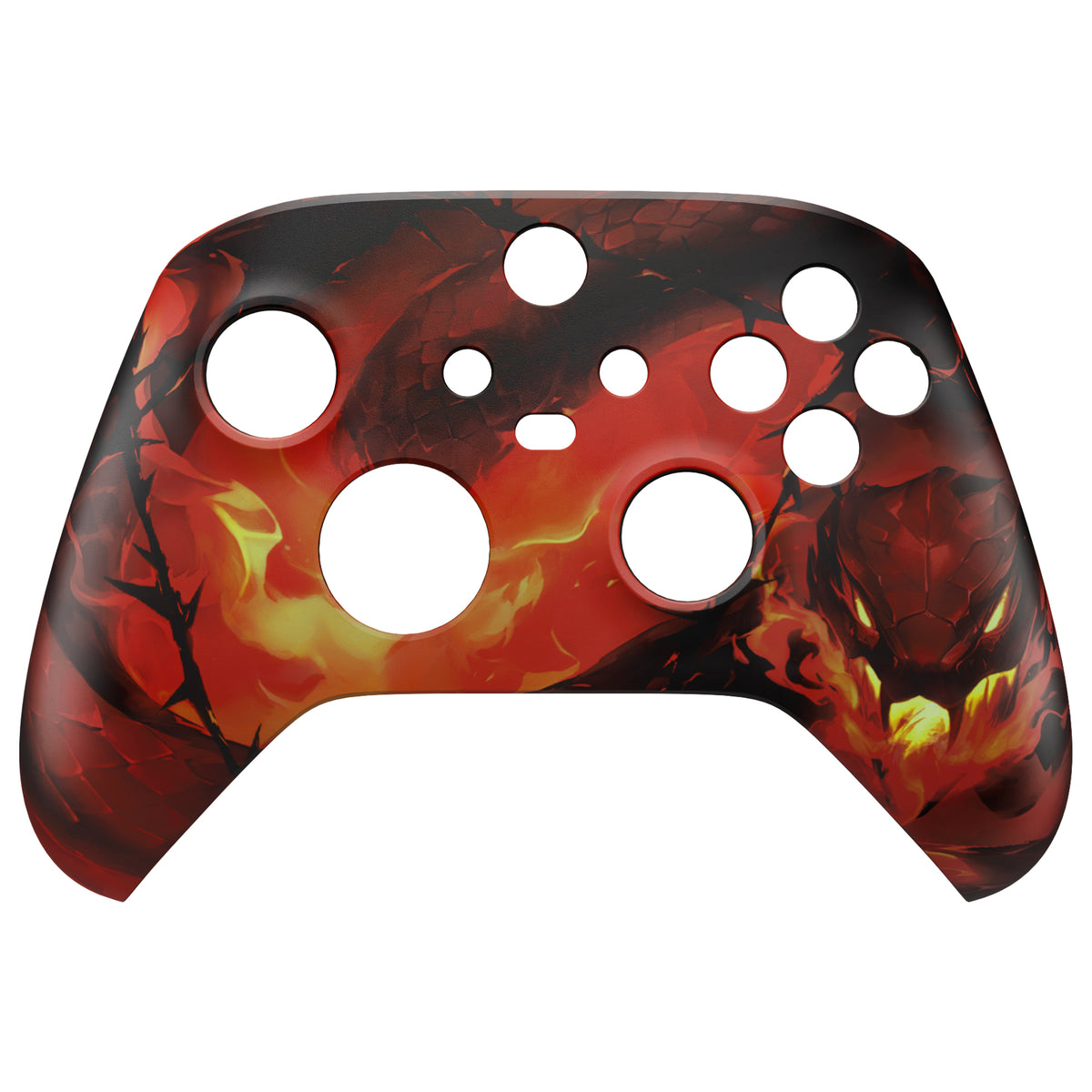 eXtremeRate Replacement Faceplate Front Housing Shell for Xbox Series X & S Controller - Purgatory Fire Serpent