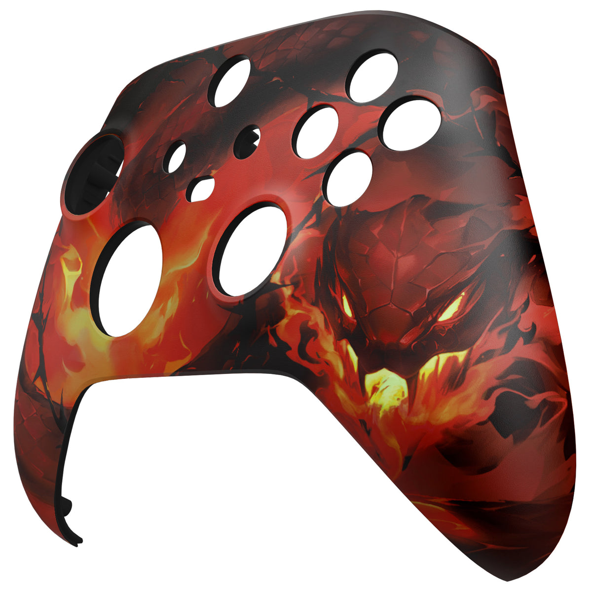 eXtremeRate Replacement Faceplate Front Housing Shell for Xbox Series X & S Controller - Purgatory Fire Serpent