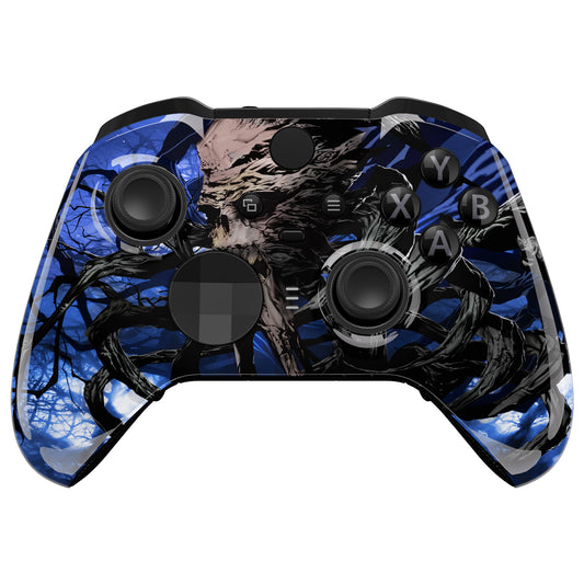 eXtremeRate Replacement Front Housing Shell Case with Accent Rings for Xbox One Elite Series 2 & Elite 2 Core Controller (Model 1797) - Glow in Dark - The Awakening of the Earth Lord