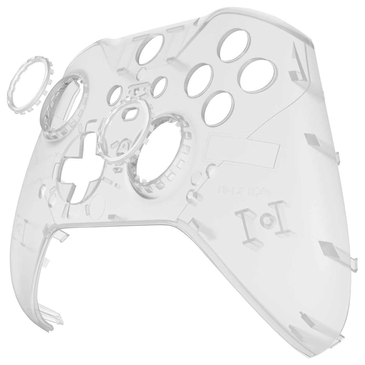 eXtremeRate Replacement Front Housing Shell Case with Accent Rings for Xbox One Elite Series 2 & Elite 2 Core Controller (Model 1797) - Glow in Dark - Green