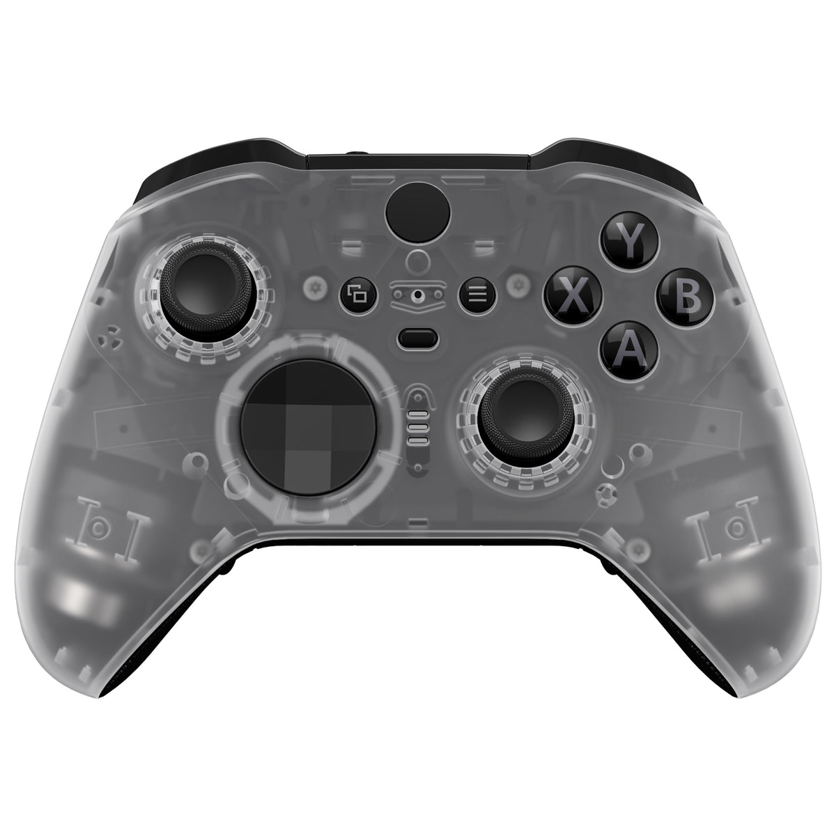 eXtremeRate Replacement Front Housing Shell Case with Accent Rings for Xbox One Elite Series 2 & Elite 2 Core Controller (Model 1797) - Glow in Dark - Green