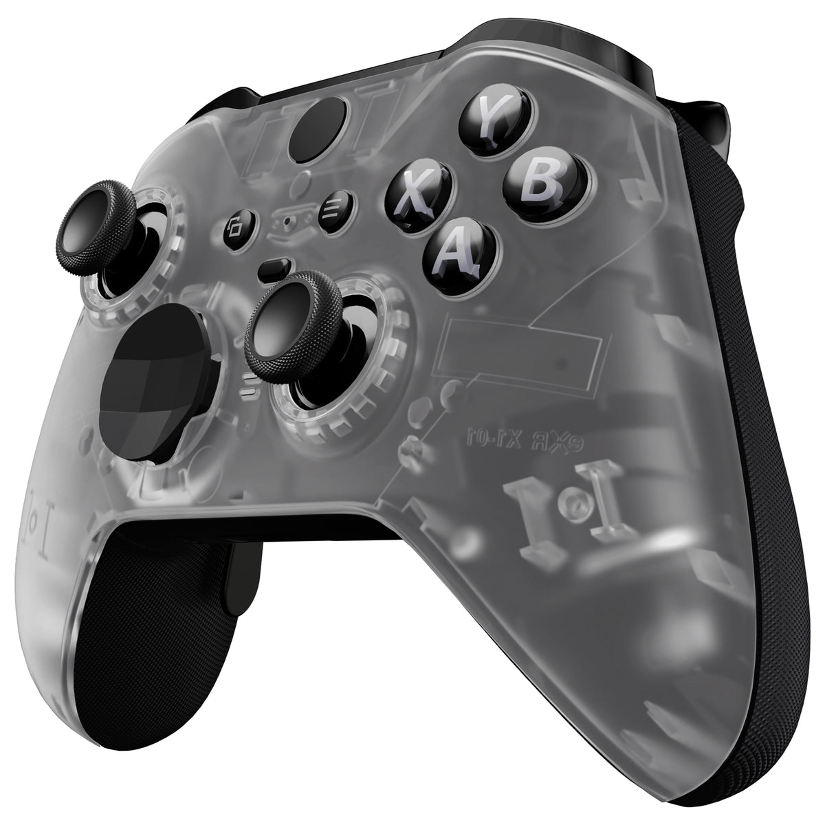 eXtremeRate Replacement Front Housing Shell Case with Accent Rings for Xbox One Elite Series 2 & Elite 2 Core Controller (Model 1797) - Glow in Dark - Green
