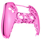 eXtremeRate Replacement Front Housing Shell Compatible with PS5 Controller BDM-010/020/030/040/050 - Chrome Pink Glossy