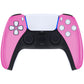 eXtremeRate Replacement Front Housing Shell Compatible with PS5 Controller BDM-010/020/030/040/050 - Chrome Pink Glossy