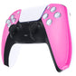 eXtremeRate Replacement Front Housing Shell Compatible with PS5 Controller BDM-010/020/030/040/050 - Chrome Pink Glossy