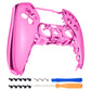 eXtremeRate Replacement Front Housing Shell Compatible with PS5 Controller BDM-010/020/030/040/050 - Chrome Pink Glossy
